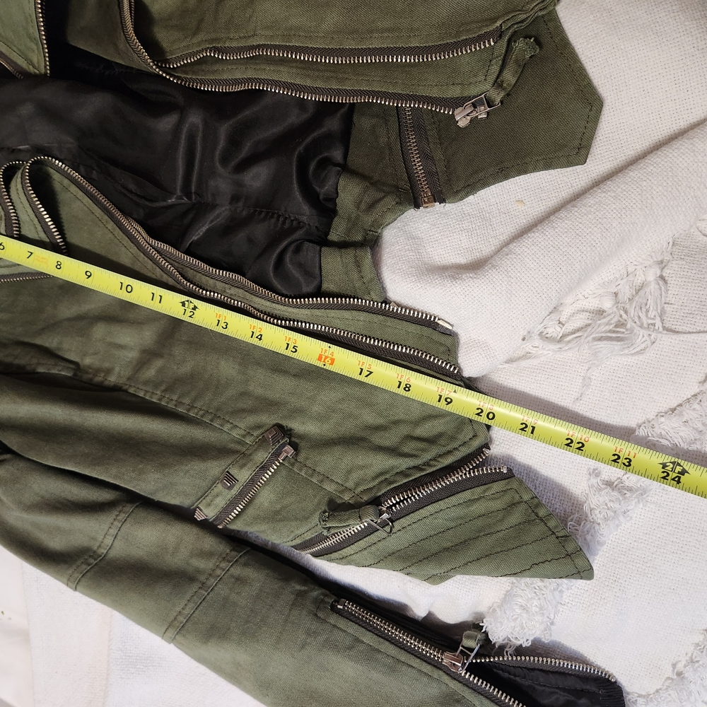 Olive Green Studded Jacket - Picture 9 of 9